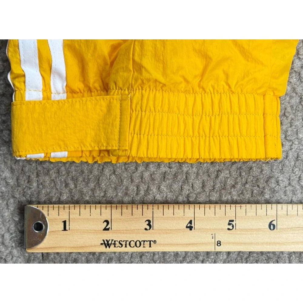 Adidas Paolina Russo Women's Yellow Buckle‎ Waist Windbreaker Track Pants Size L
